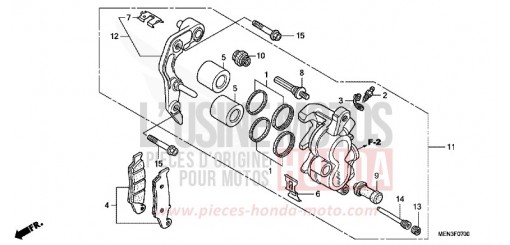 FRONT BRAKE CALIPER CRF450RA de 2010